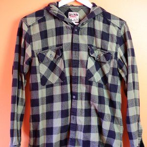 TNA BOYFRIEND PLAID BUTTON-UP